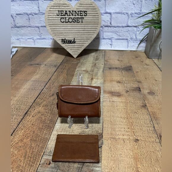 Vintage Coach Multifunction Wallet #7219 British Tan 1990's and card holder - Picture 1 of 13